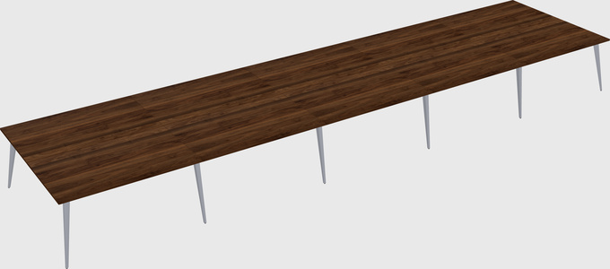 Shared rectangular office desk system