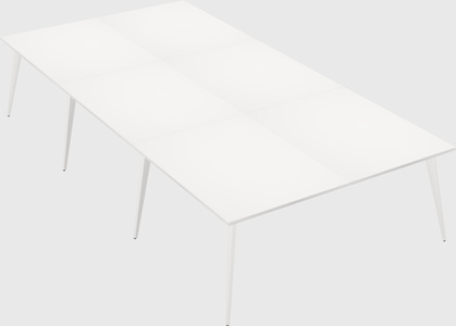 Shared rectangular office desk system