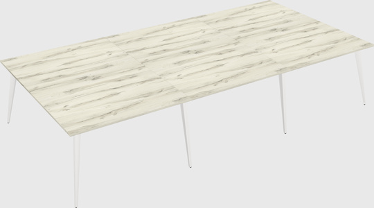 Shared rectangular office desk system