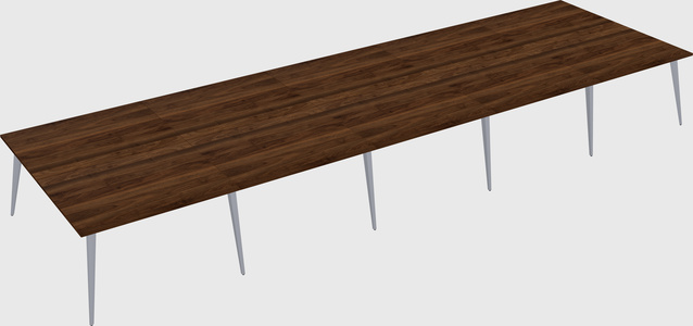Shared rectangular office desk system