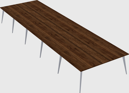 Shared rectangular office desk system