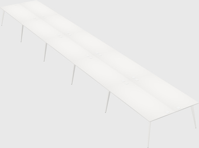 Shared rectangular office desk system