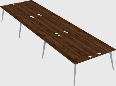 Shared rectangular office desk system