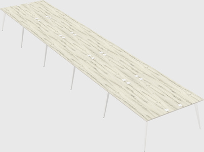 Shared rectangular office desk system