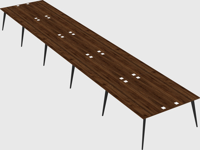 Shared rectangular office desk system