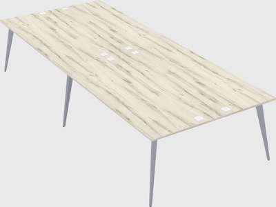 Shared rectangular office desk system