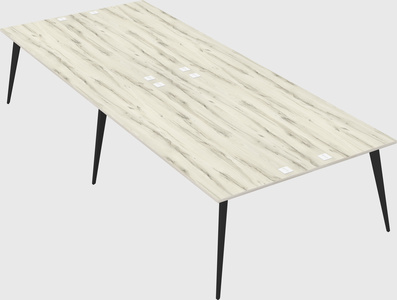 Shared rectangular office desk system