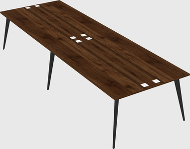 Shared rectangular office desk system