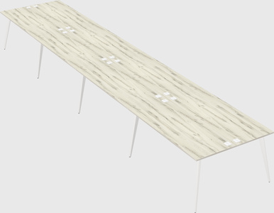 Shared rectangular office desk system