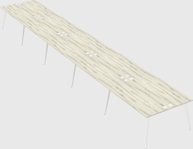 Shared rectangular office desk system