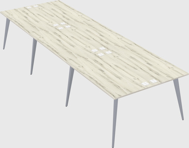 Shared rectangular office desk system