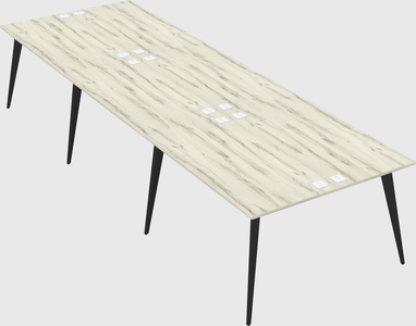 Shared rectangular office desk system