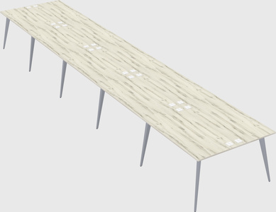 Shared rectangular office desk system