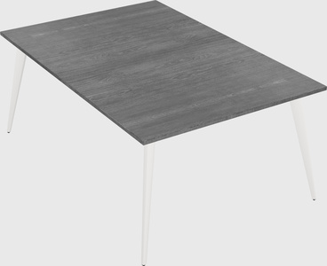 Shared rectangular office desk system