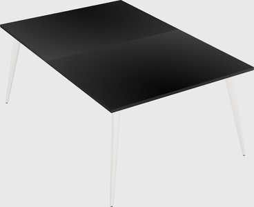 Shared rectangular office desk system