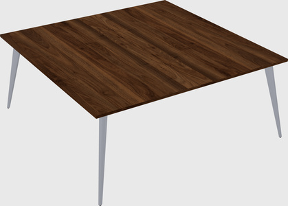 Shared rectangular office desk system
