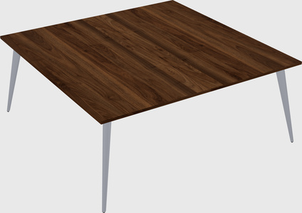 Shared rectangular office desk system