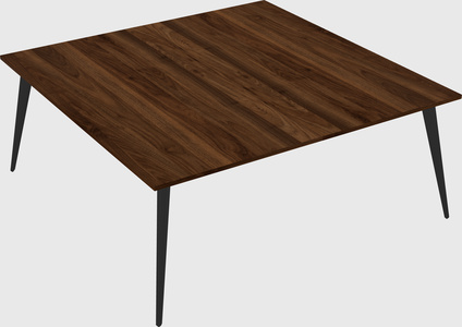 Shared rectangular office desk system