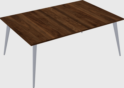 Shared rectangular office desk system