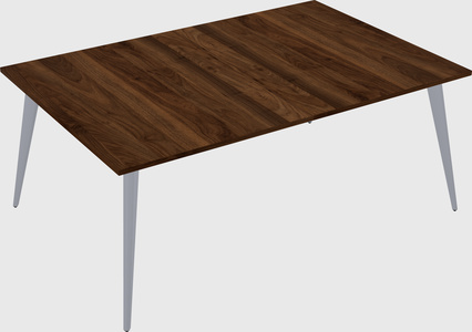 Shared rectangular office desk system