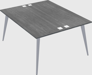 Shared rectangular office desk system