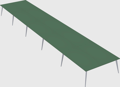 Shared rectangular office desk system