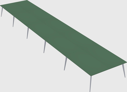 Shared rectangular office desk system