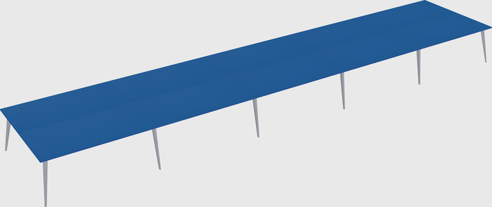 Shared rectangular office desk system