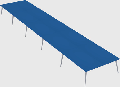 Shared rectangular office desk system