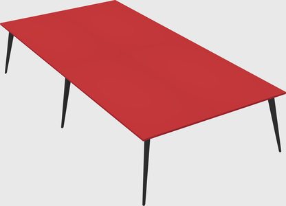 Shared rectangular office desk system