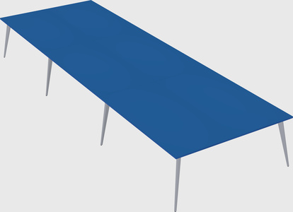Shared rectangular office desk system