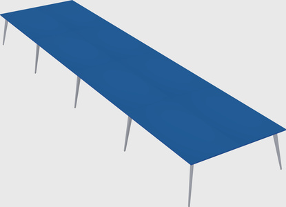 Shared rectangular office desk system