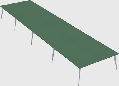 Shared rectangular office desk system
