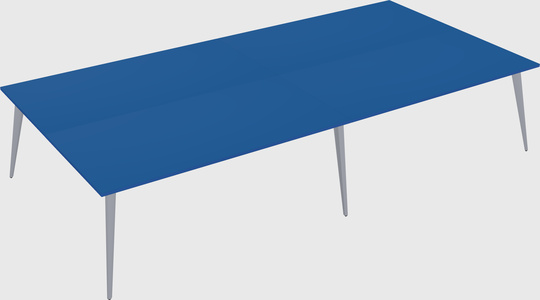 Shared rectangular office desk system