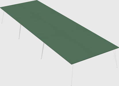 Shared rectangular office desk system