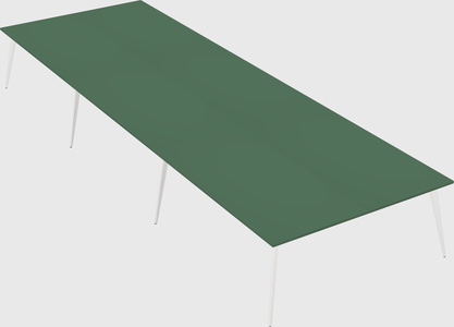 Shared rectangular office desk system
