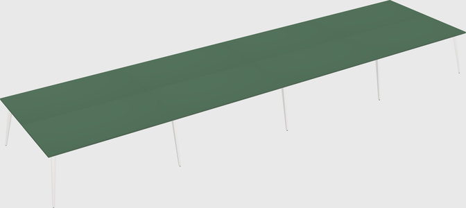 Shared rectangular office desk system