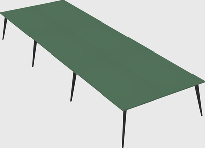 Shared rectangular office desk system