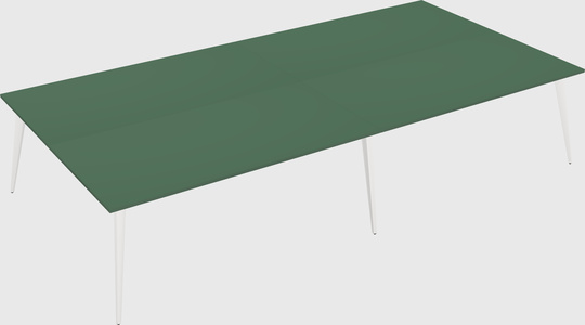 Shared rectangular office desk system