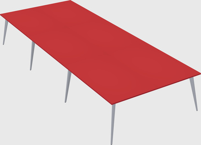 Shared rectangular office desk system