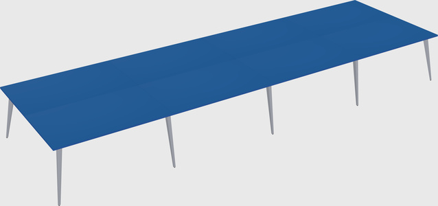 Shared rectangular office desk system