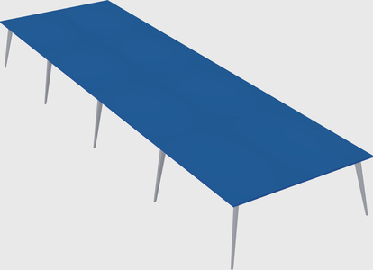 Shared rectangular office desk system