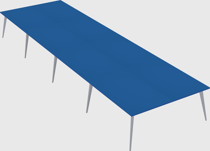 Shared rectangular office desk system