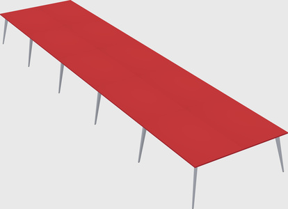 Shared rectangular office desk system