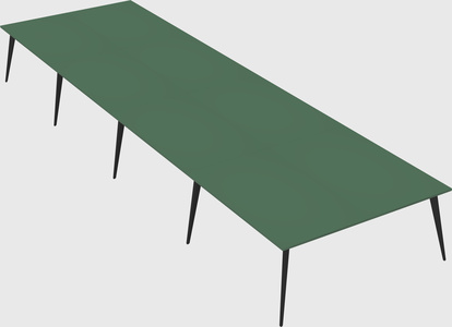 Shared rectangular office desk system