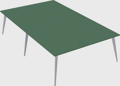 Shared rectangular office desk system
