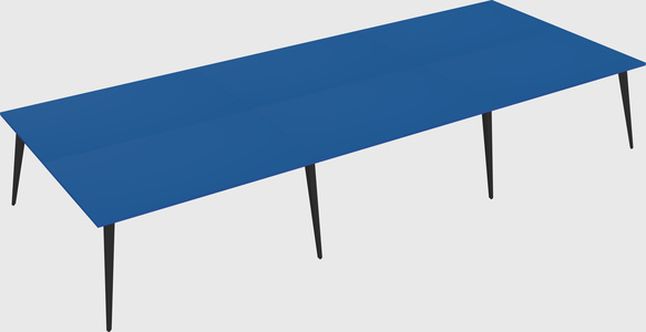 Shared rectangular office desk system