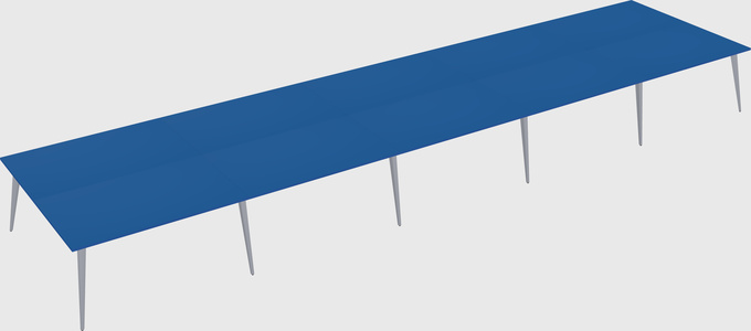 Shared rectangular office desk system