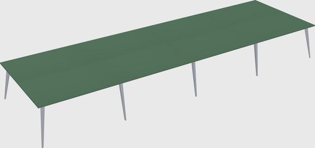 Shared rectangular office desk system