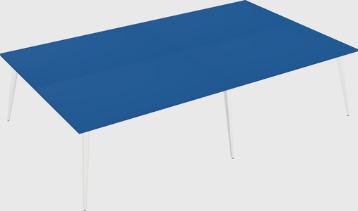 Shared rectangular office desk system